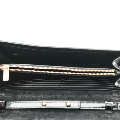 Saint Laurent Patent Calfskin Monogram Kate Wallet On Chain Black 6 of 10
