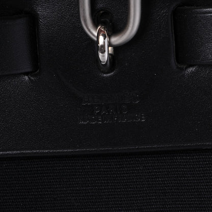 Hermes Toile Vache Calfskin Herbag 39 MM Black 6 of 8