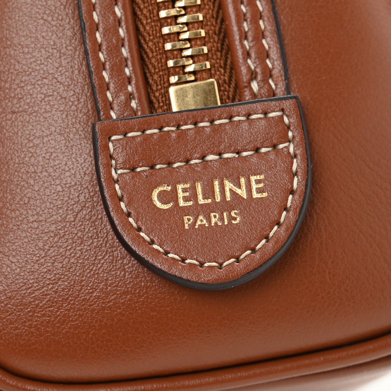 Celine Smooth Calfskin Triomphe Mini Boston Bag Tan 1744252