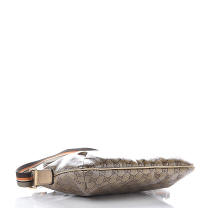 Gucci Crystal Monogram Web Small Flat Messenger Crossbody Bronze 4 of 13
