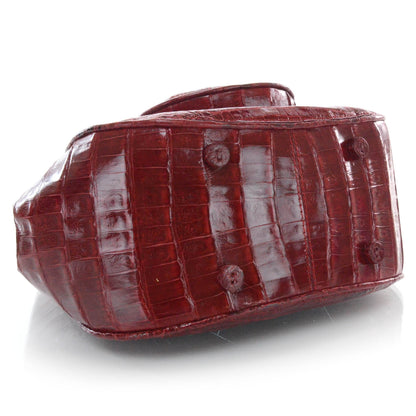 Nancy Gonzalez Crocodile Top Handle Satchel Red 4 of 7