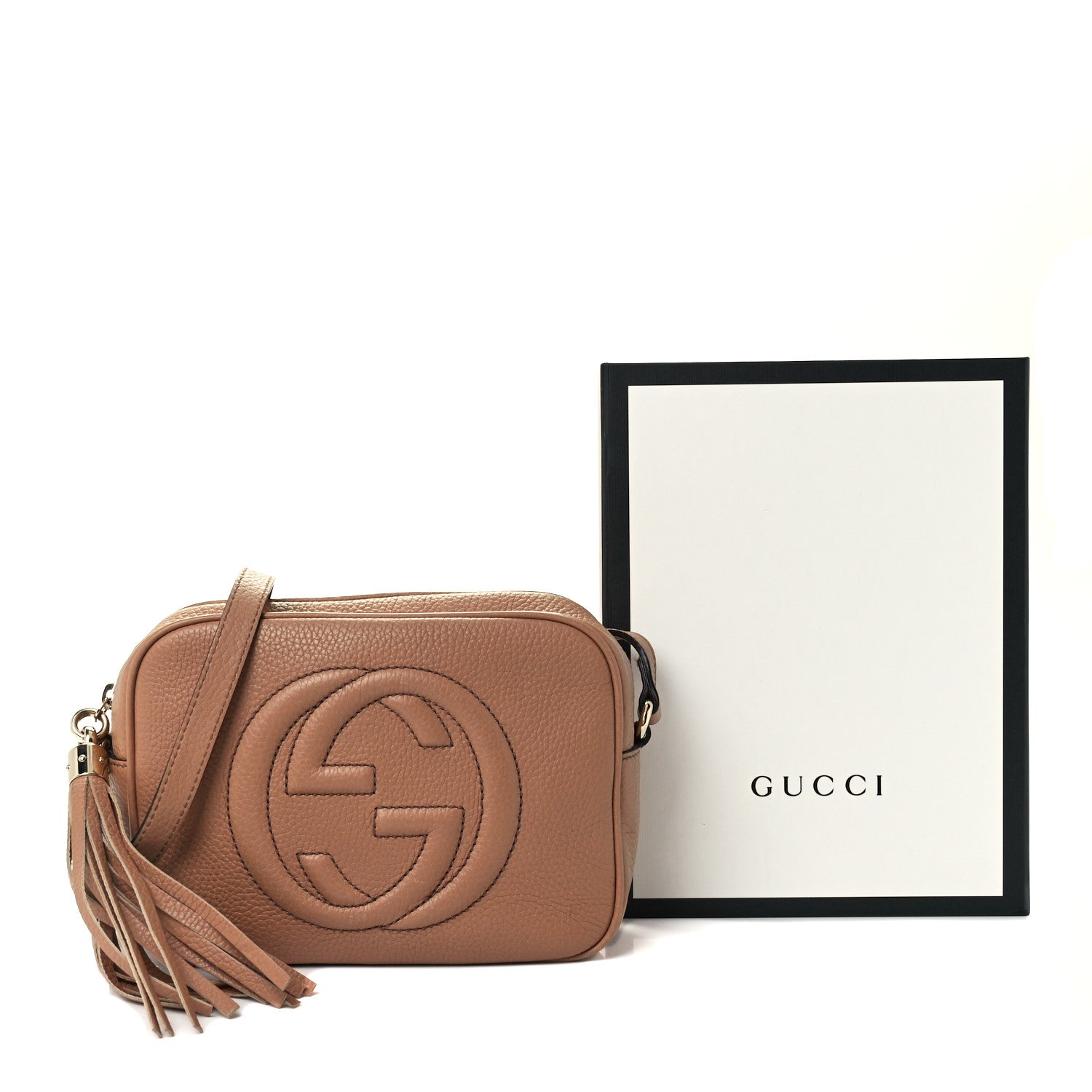 Gucci Pebbled Calfskin Small Soho Disco Bag Camelia 12 of 12