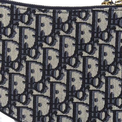 Christian Dior Oblique Saddle Pouch With Strap Navy Blue 9 of 9
