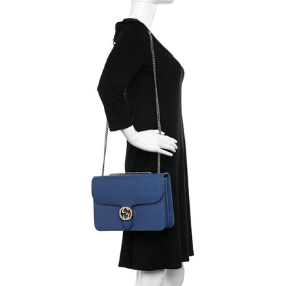 Gucci Dollar Calfskin Interlocking G Shoulder Bag Caspian 2 of 9