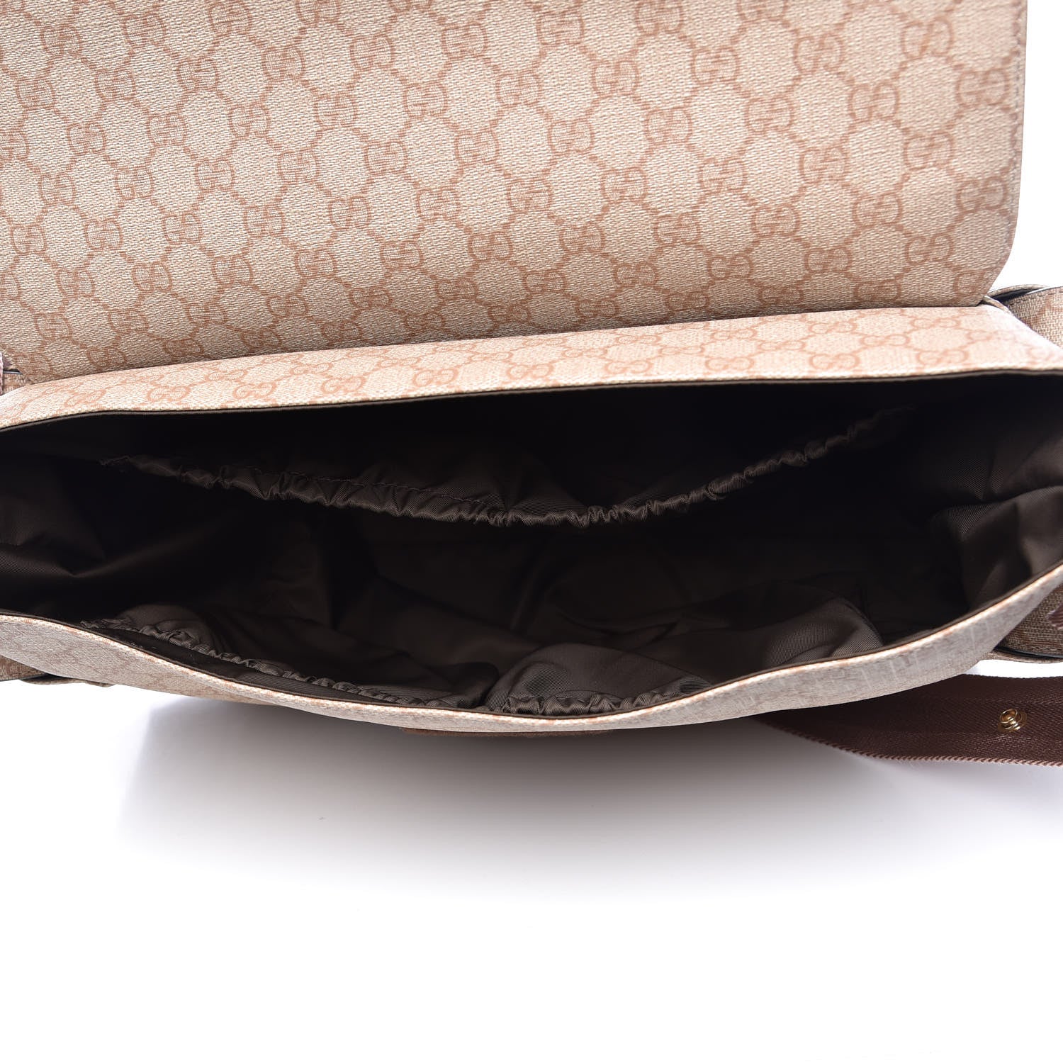 Gucci GG Supreme Monogram Messenger Diaper Bag Beige 5 of 10