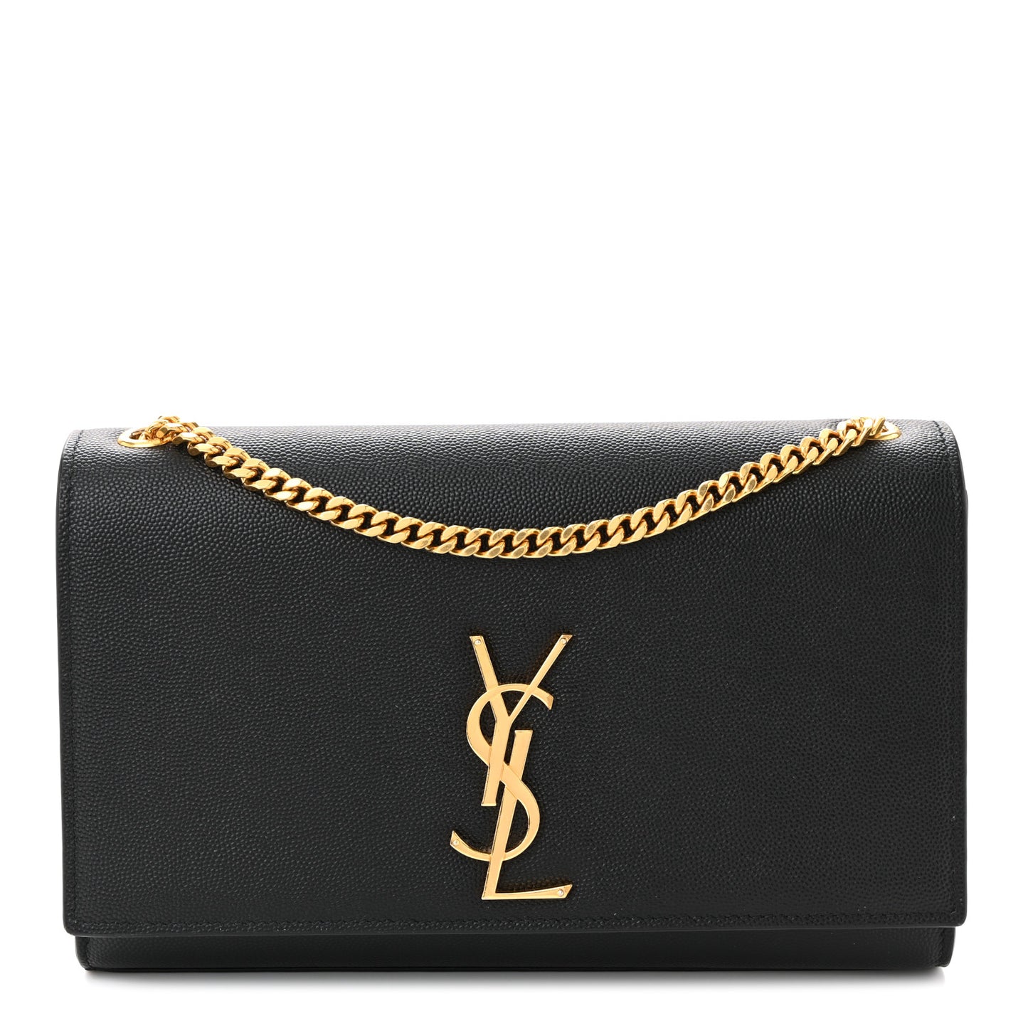 Grain De Poudre Medium Classic Monogram Kate Satchel Black