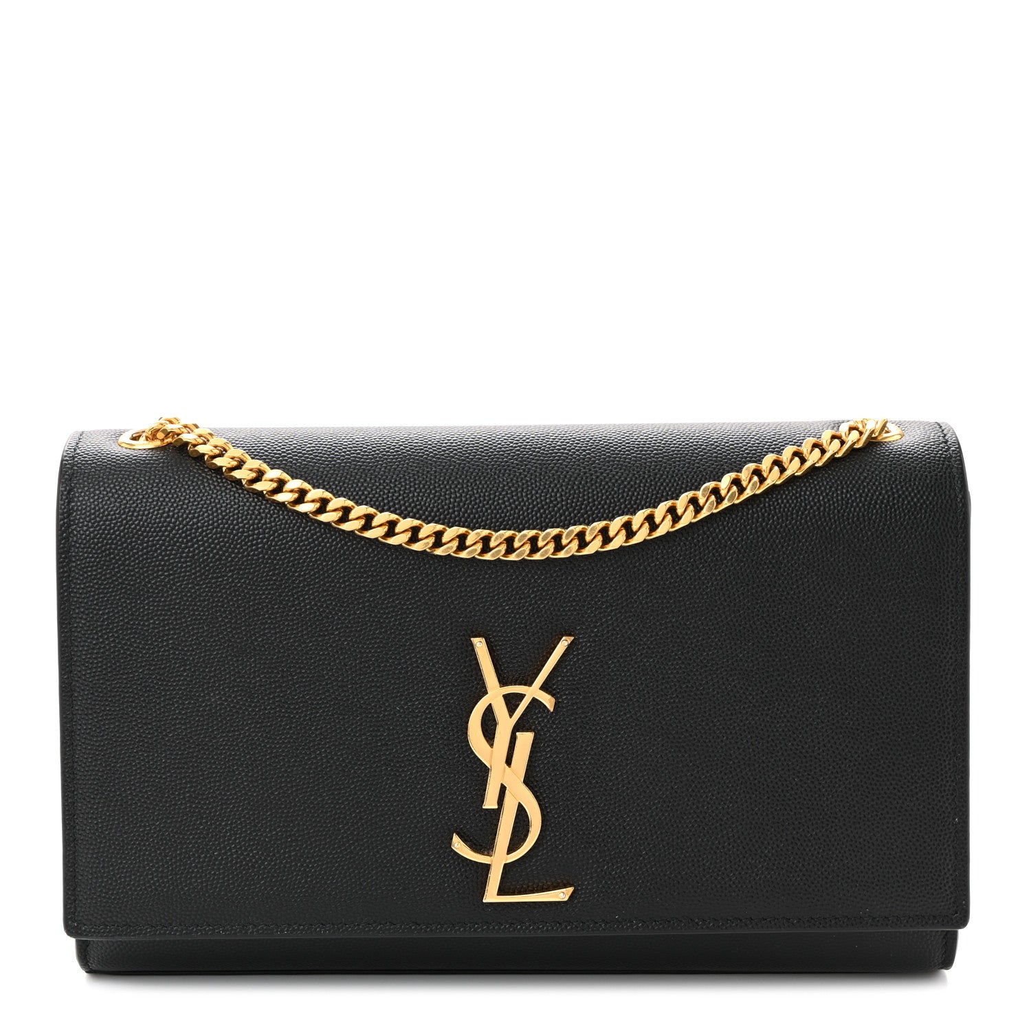 Saint Laurent Grain De Poudre Medium Classic Monogram Kate Satchel Black 1 of 10