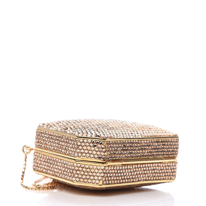 Judith Leiber Swarovski Crystal Minaudiere Clutch Gold 4 of 9