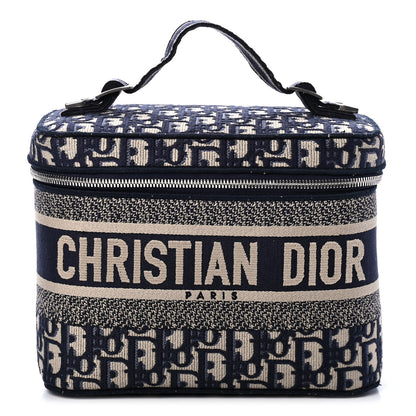 Christian Dior Oblique Diortravel Vanity Case Blue 1 of 4