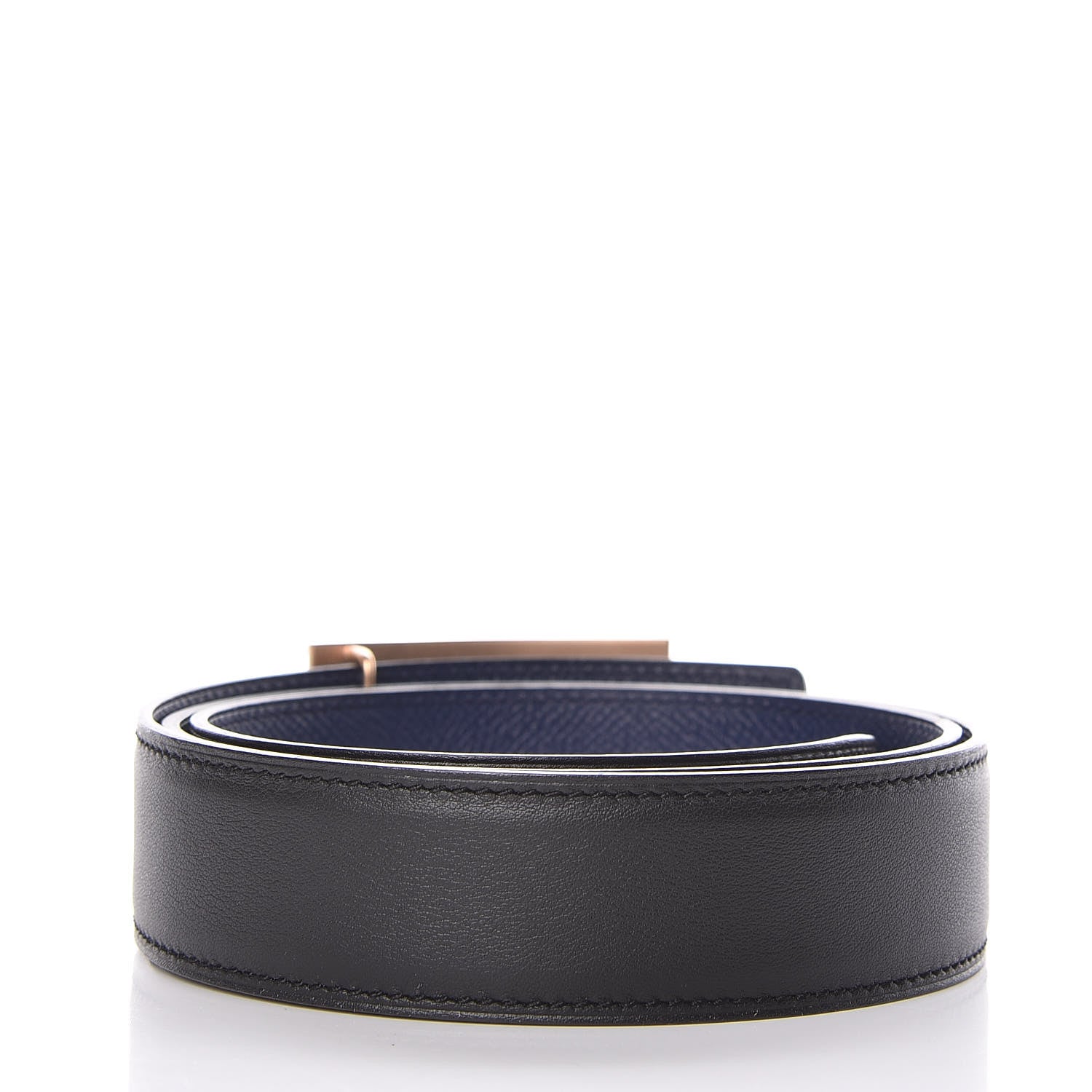 Hermes Swift Epsom 32mm Collier De Chien CDC Belt 90 Black Bleu Saphir 3 of 8