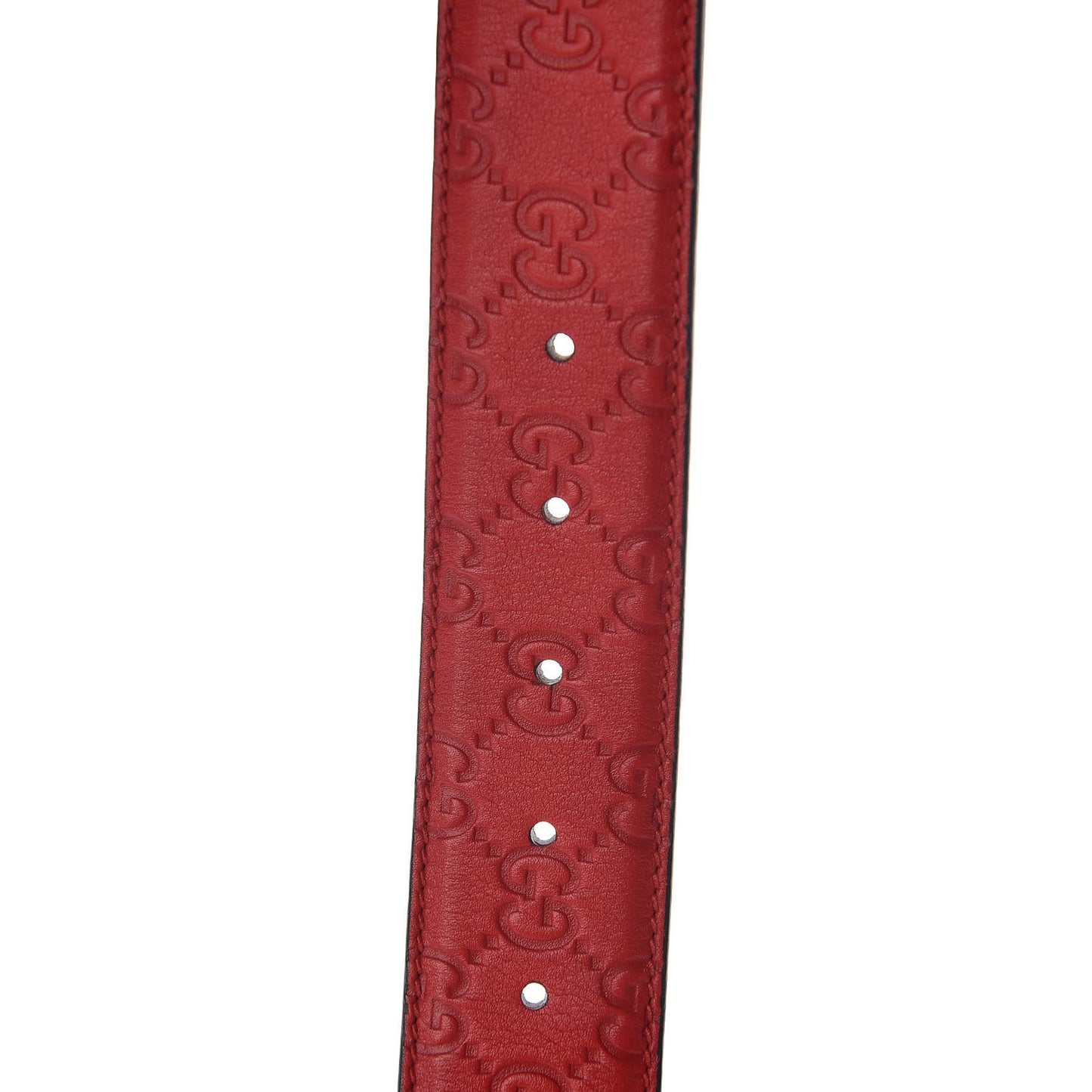 Guccissima Signature Interlocking G 40mm Belt 85 34 Red