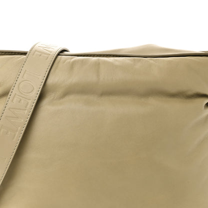 Loewe Shiny Nappa Lambskin Puffer Flamenco Knot Clutch Clay Green 7 of 9