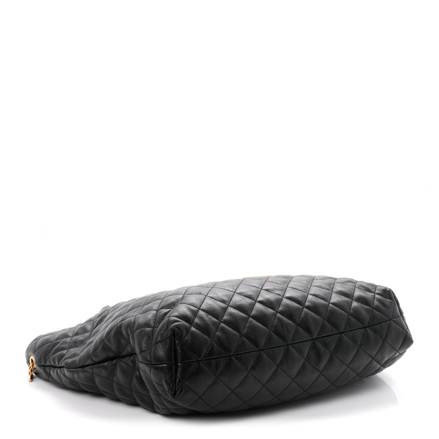 Lambskin Quilted Maxi Icare Shopping Tote Black
