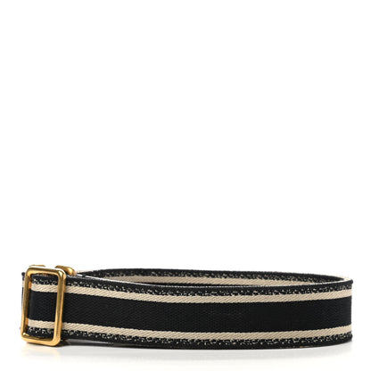 Christian Dior Canvas Embroidered Shoulder Strap Black 2 of 5