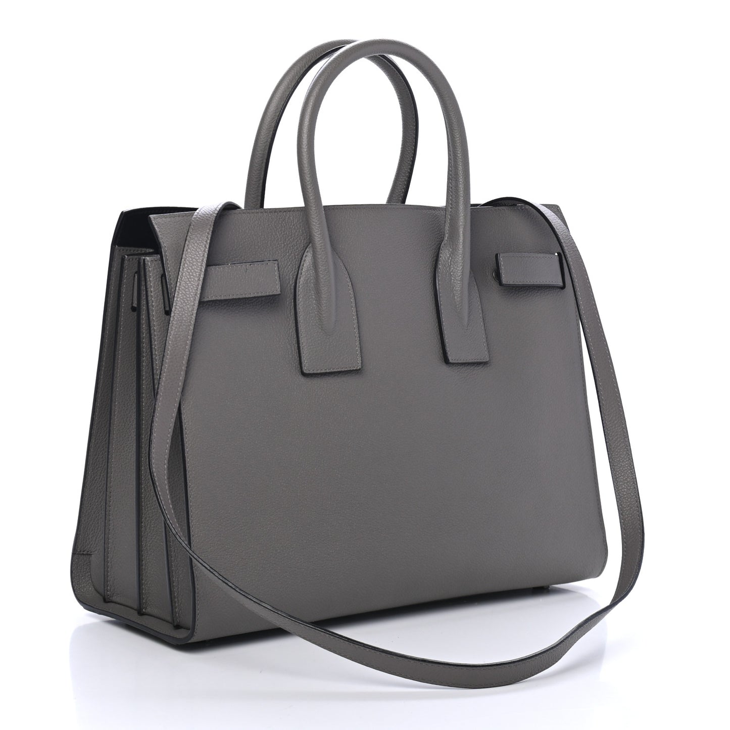 Grained Calfskin Small Sac De Jour Fog