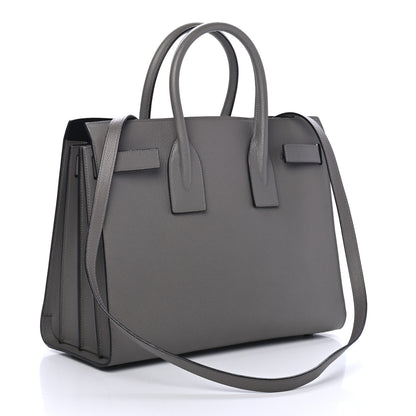 Saint Laurent Grained Calfskin Small Sac De Jour Fog 2 of 4