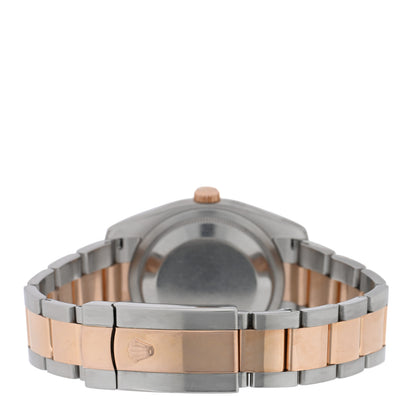 Rolex Stainless Steel 18K Everose Gold 36mm Oyster Perpetual Datejust Watch Black 116201 3 of 5