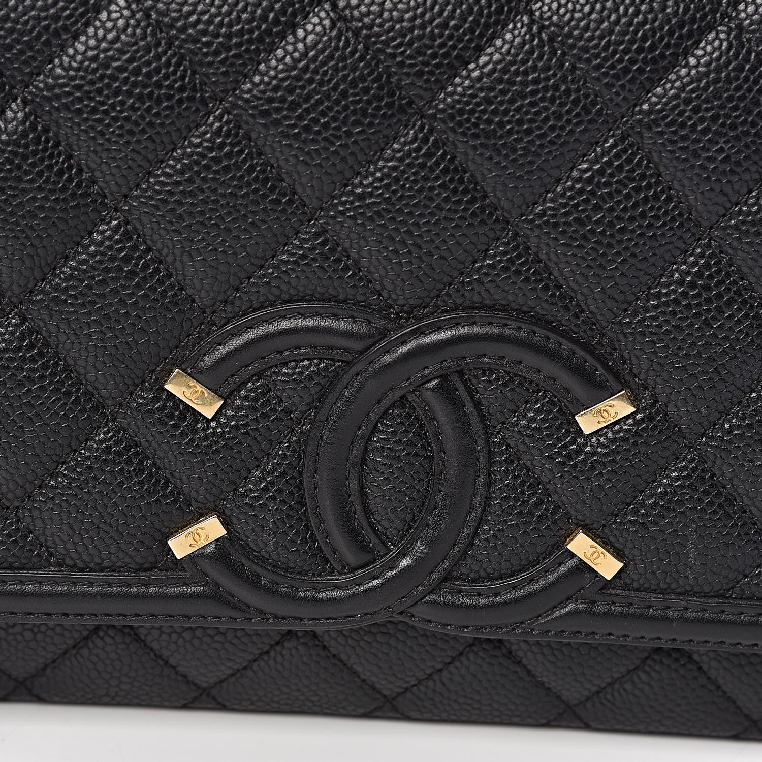 Chanel Caviar Quilted Medium CC Filigree Flap Black 10 of 15
