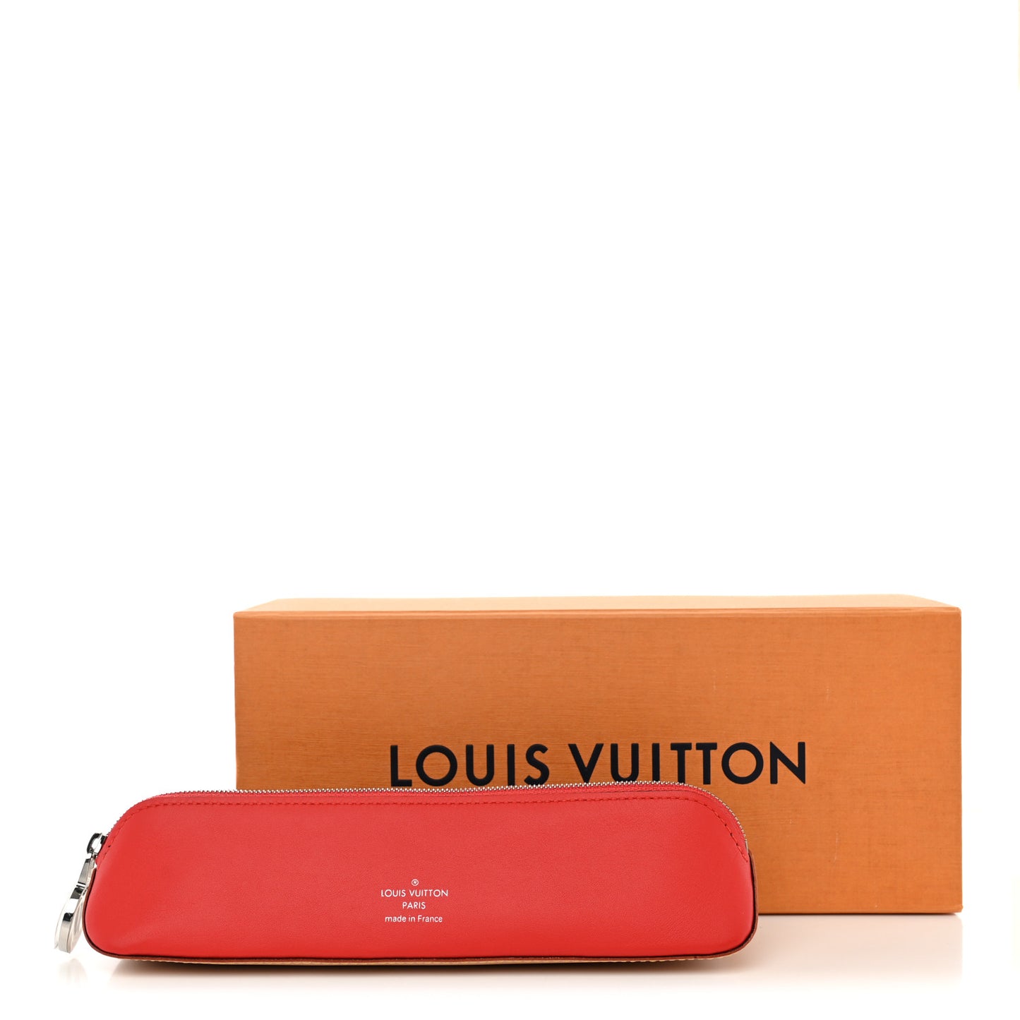 Monogram Elizabeth Pencil Pouch Red