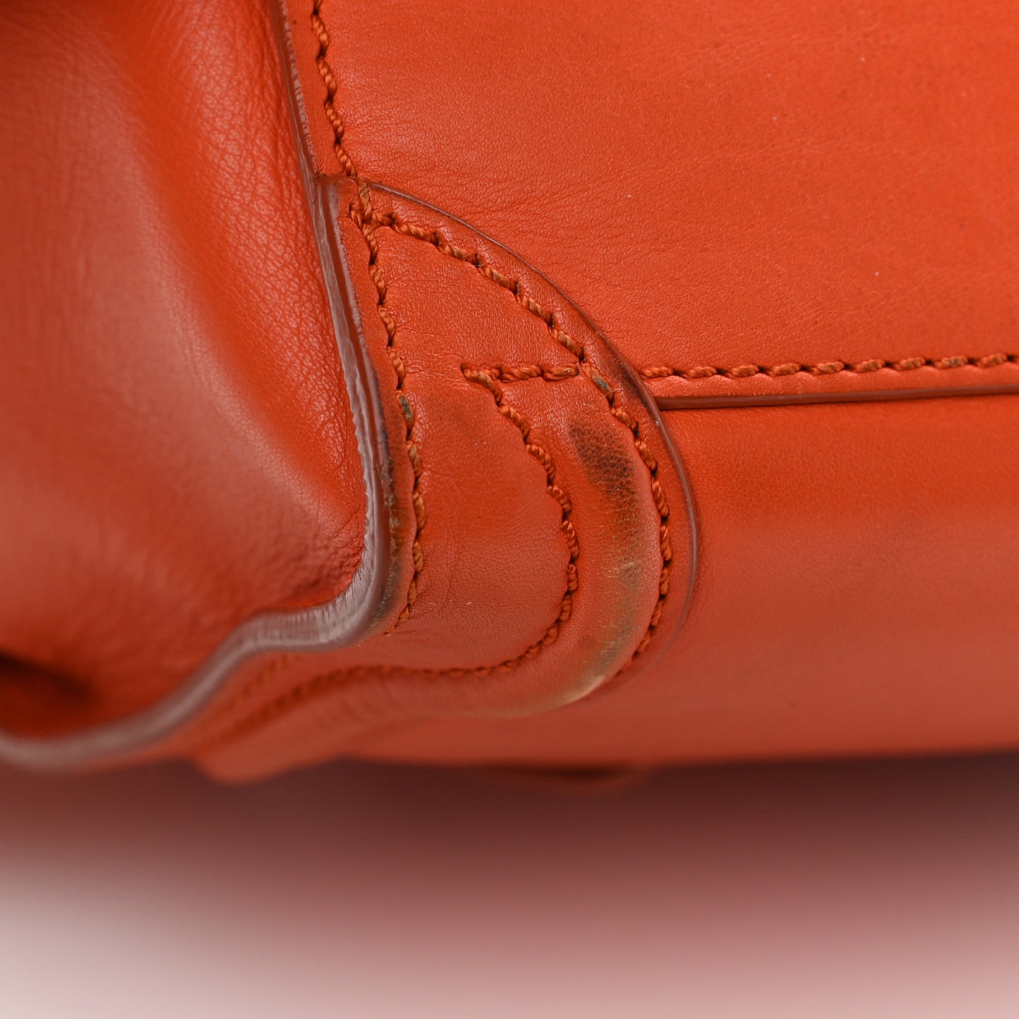 Smooth Calfskin Nano Luggage Orange