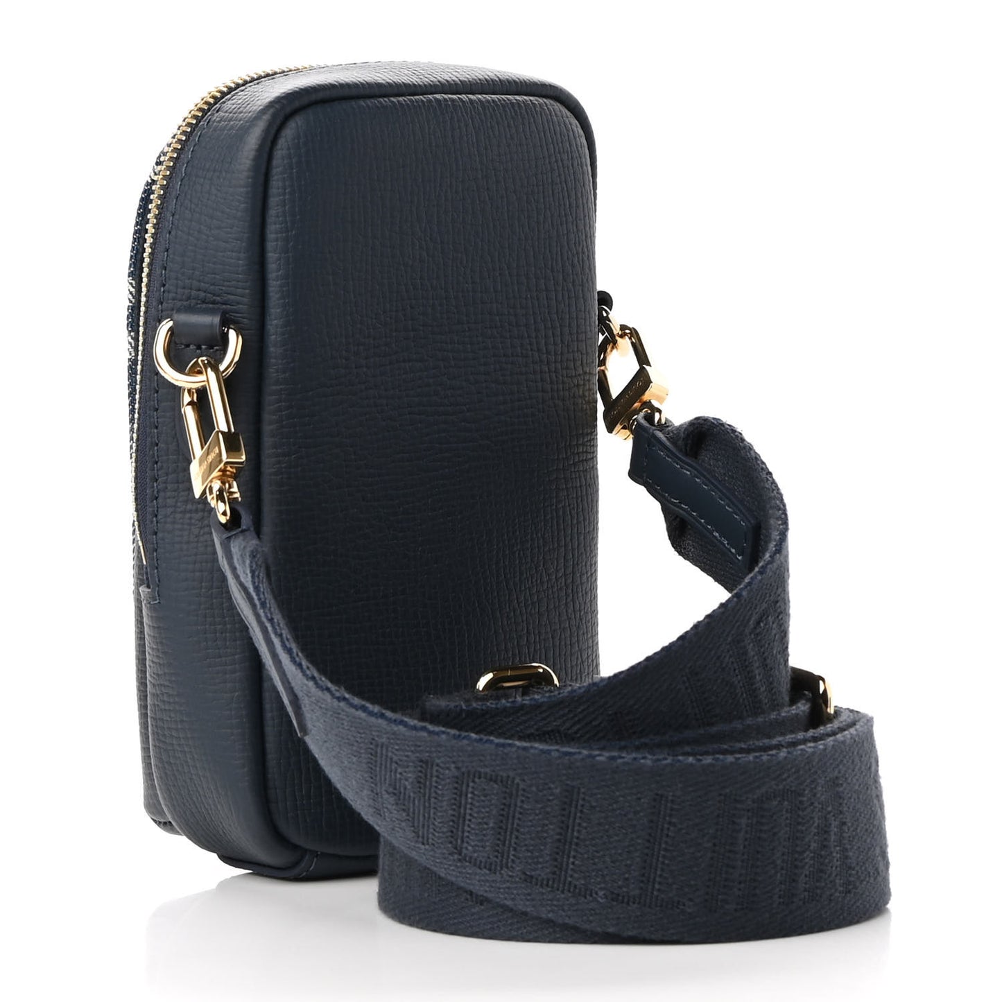 X NIGO Denim Monogram Flat Double Phone Pouch