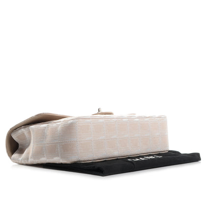 Chanel Nylon Travel Medium Flap Light Beige 4 of 8