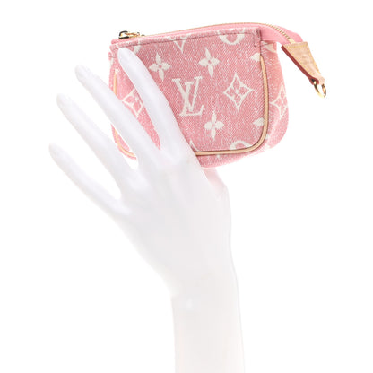 Louis Vuitton Denim Jacquard Monogram Micro Pochette Accessories Rose 2 of 8