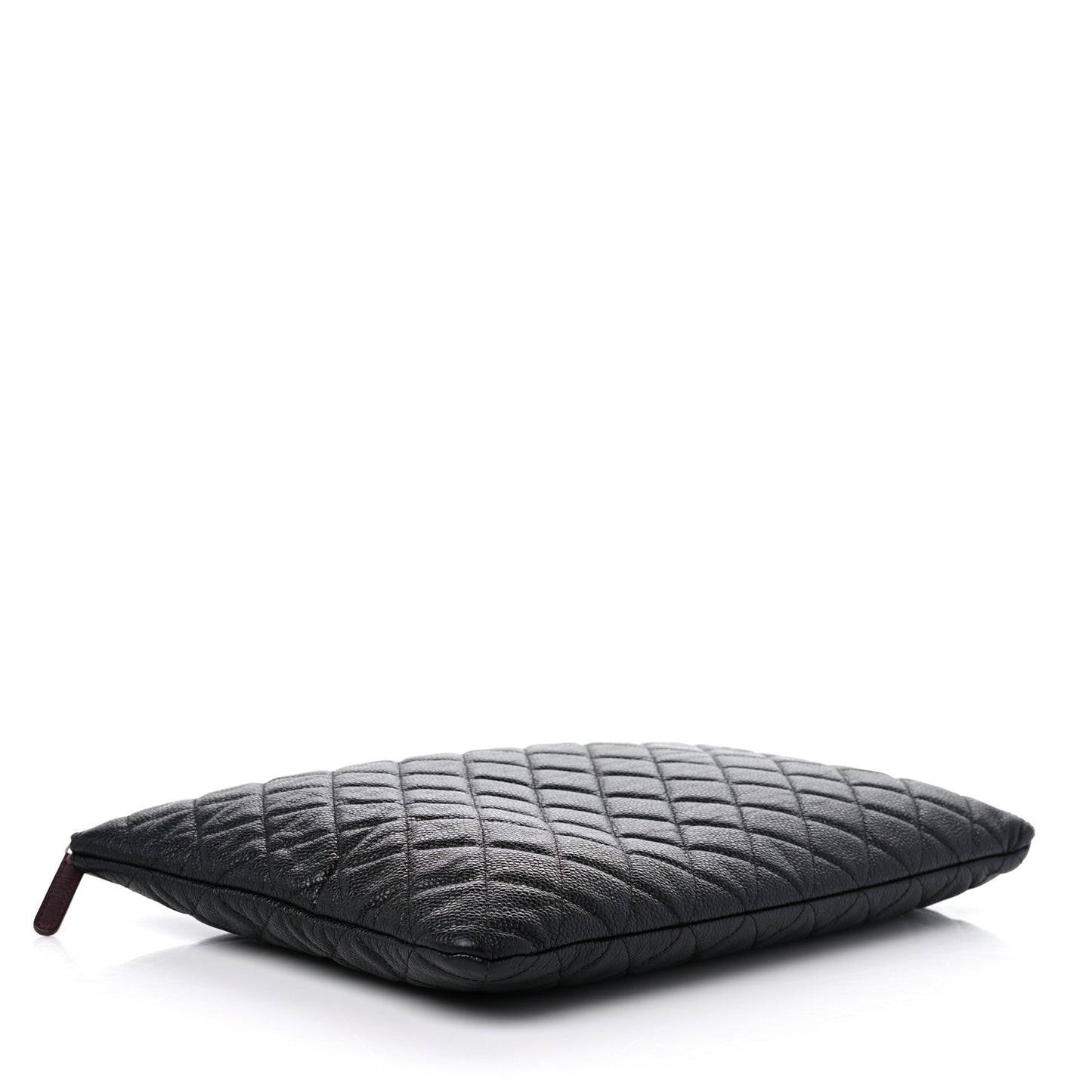 Caviar Quilted Large Cosmetic Case Black