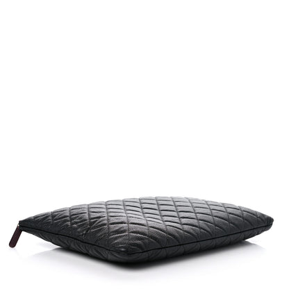 Chanel Caviar Quilted Large Cosmetic Case Black 4 of 9