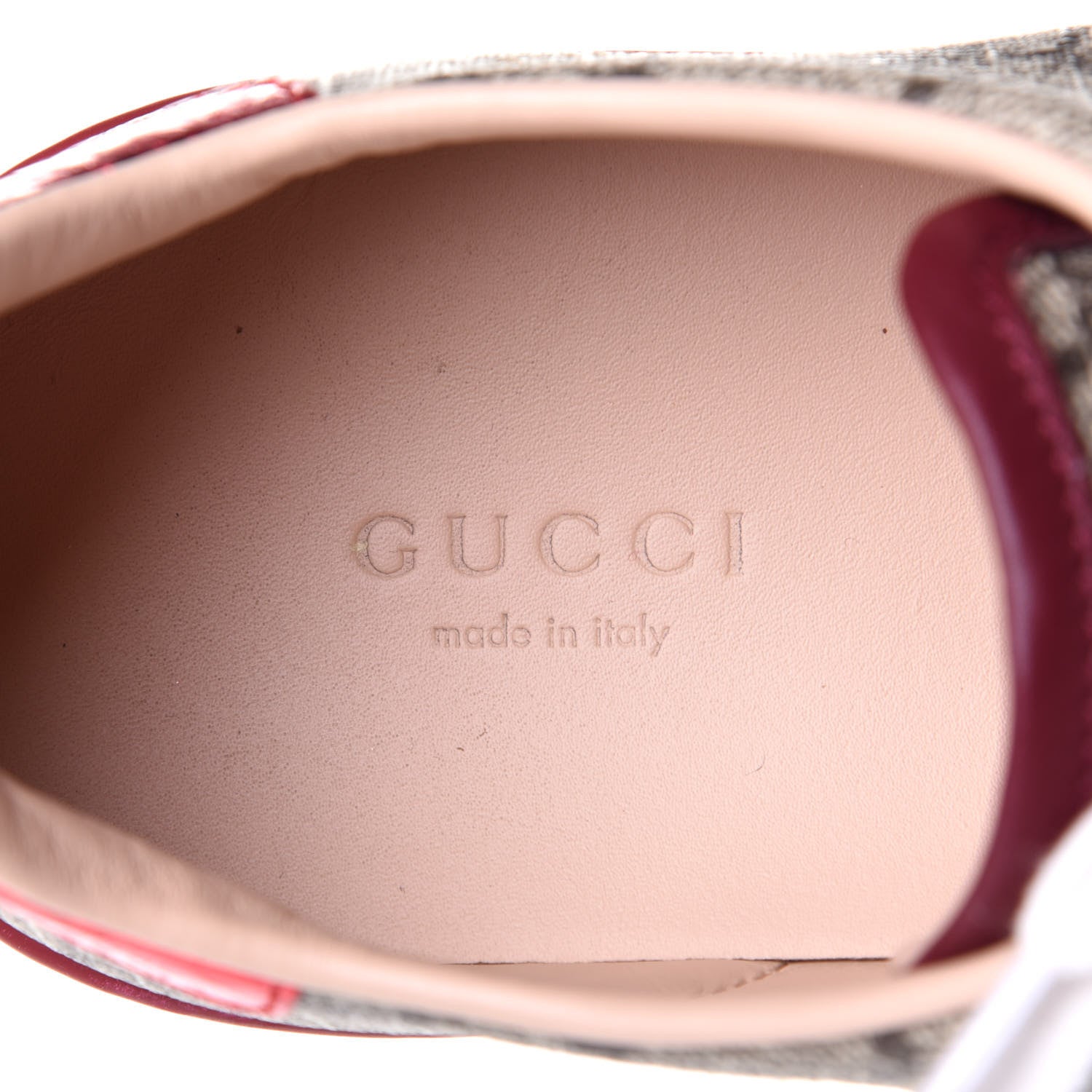 Gucci GG Supreme Monogram Ayers Web Womens Ace Sneakers 37 Red 9 of 11
