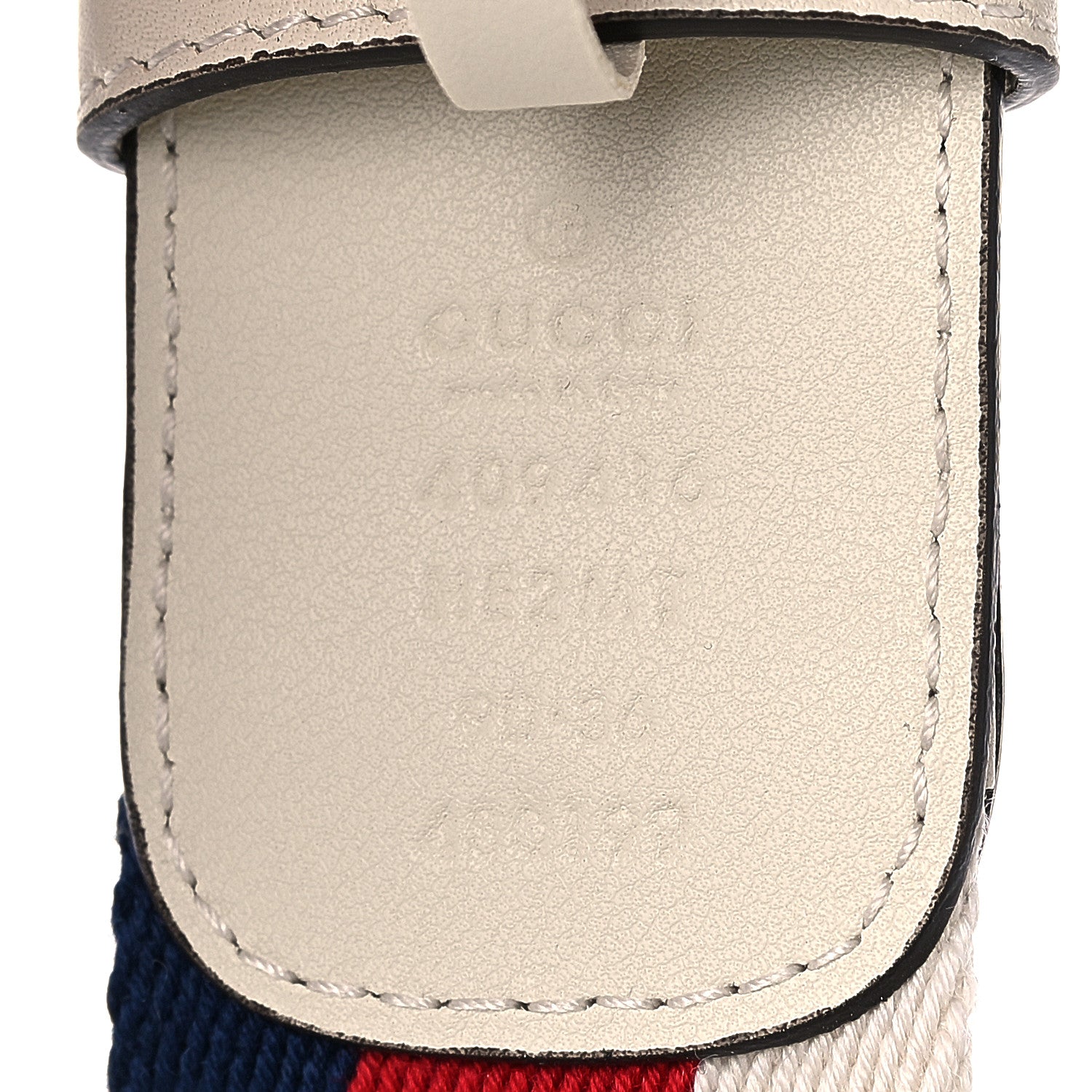 Gucci Nylon Calfskin Sylvie Web Double G 40mm Belt 90 36 Mystic White Hibiscus Red Maritime 3 of 5