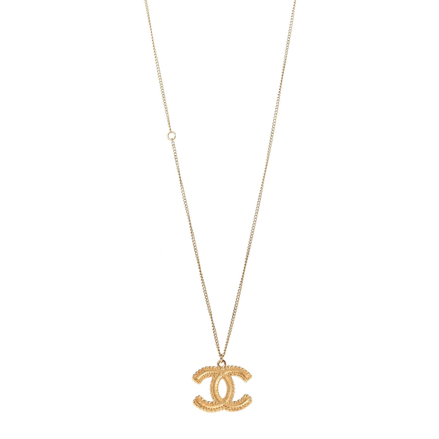 Chanel CC Necklace Matte Gold 1 of 5