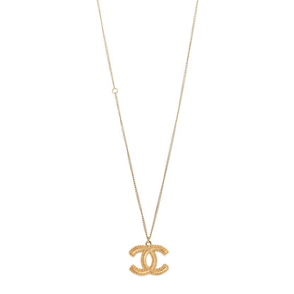 Chanel CC Necklace Matte Gold 1 of 5