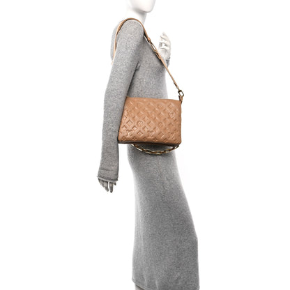 Louis Vuitton Lambskin Embossed Monogram Coussin PM Camel 2 of 9