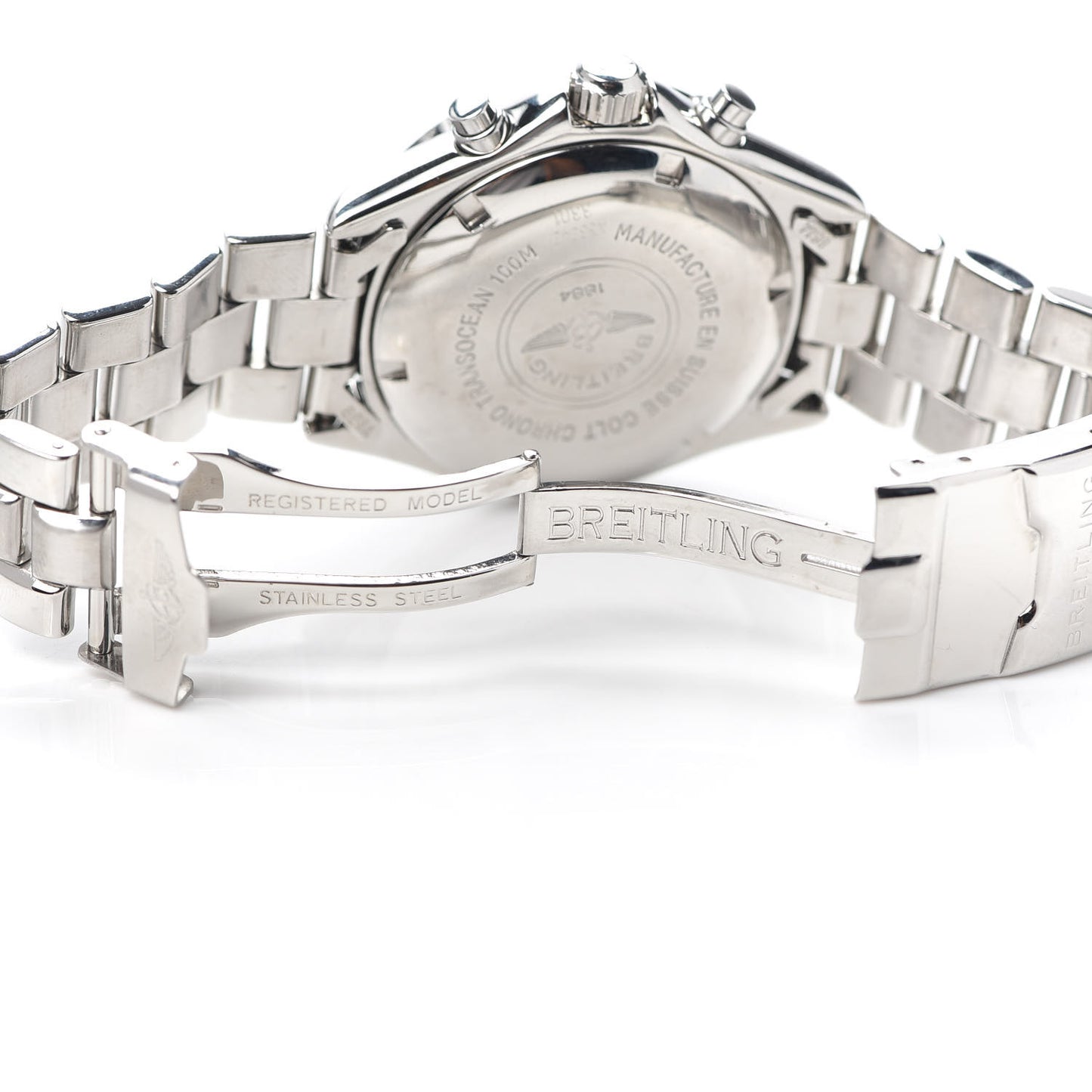 Stainless Steel 40mm Transocean Chronograph Quartz Watch A53040.1