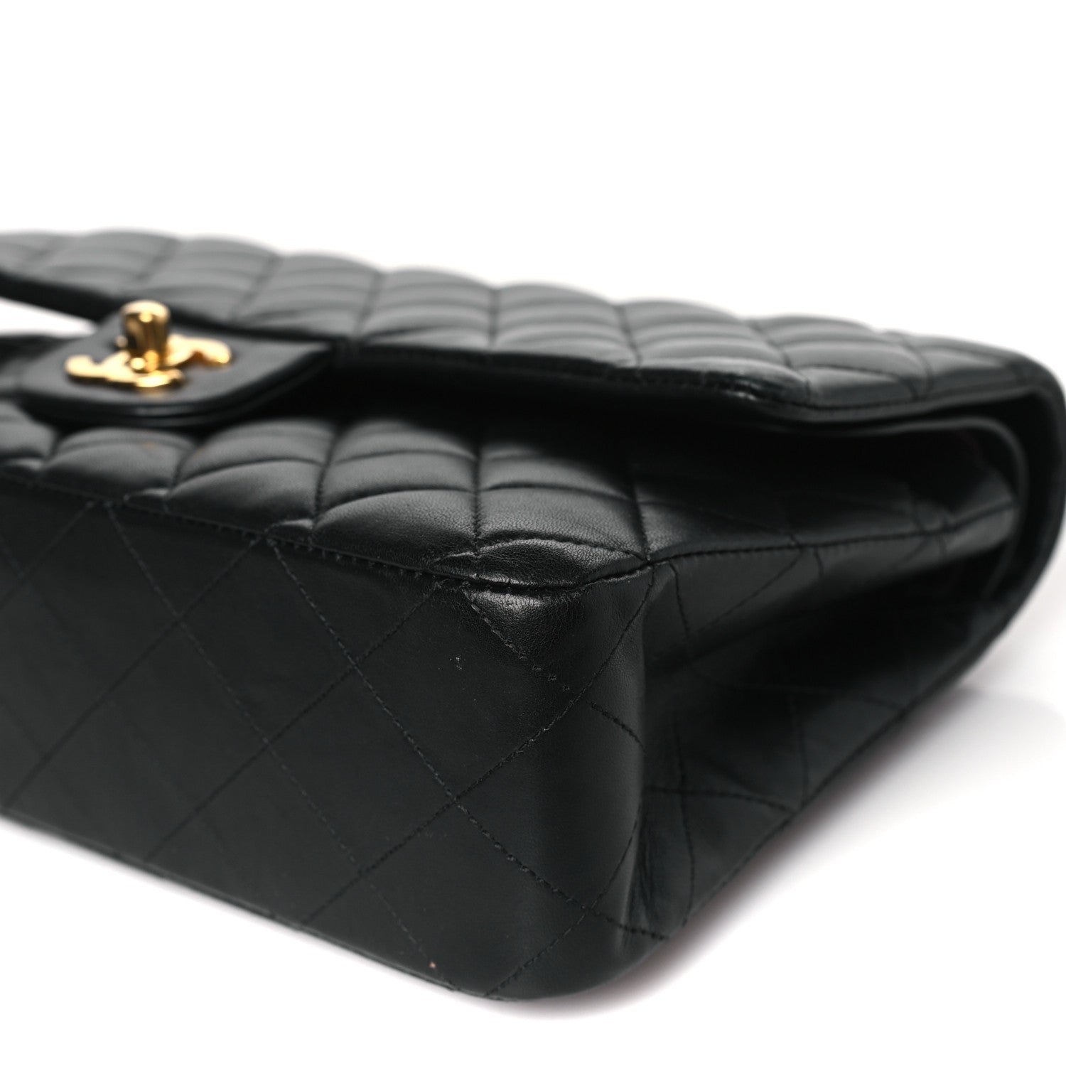 Chanel Lambskin Quilted Medium Double Flap Black 10 of 10