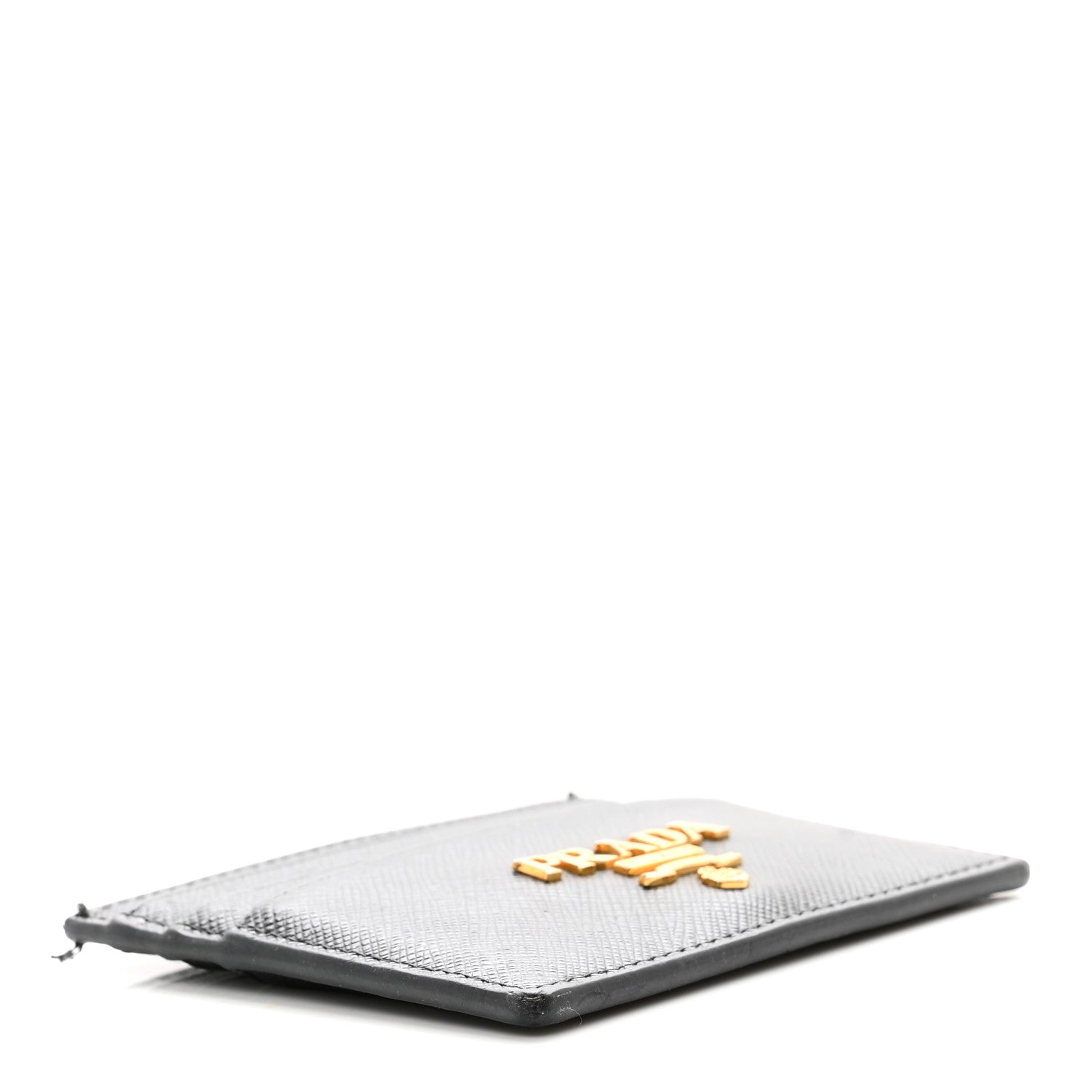 Prada Saffiano Metal Card Holder Black 4 of 9