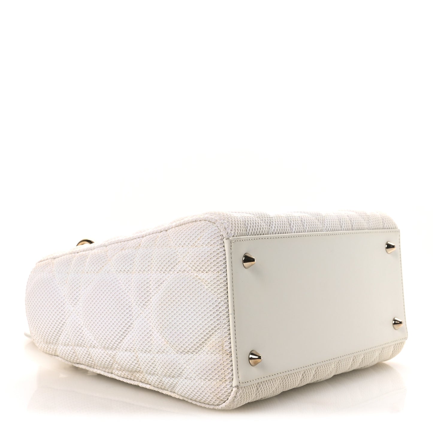 Macrocannage Technical Fabric Medium Lady Dior White