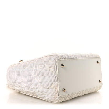 Christian Dior Macrocannage Technical Fabric Medium Lady Dior White 3 of 15