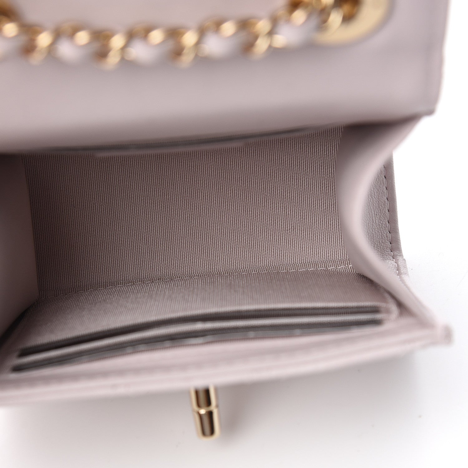 Chanel Lambskin Quilted Mini Trendy CC Clutch With Chain Lilas Lilac 4 of 9