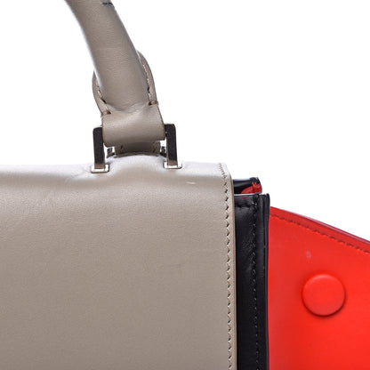 Celine Satin Calfskin Small Tri-Color Trapeze Alizarin 14 of 15
