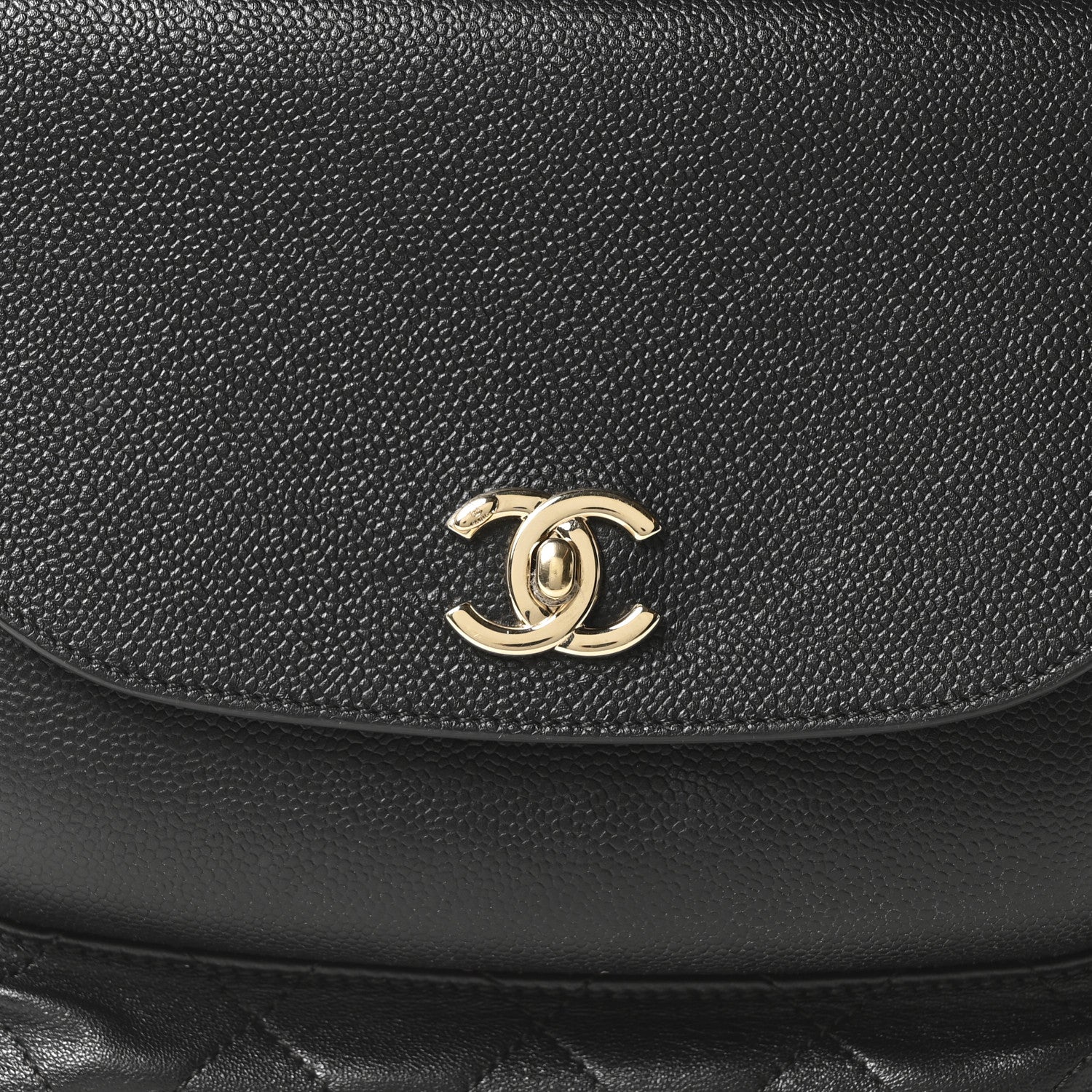 Chanel Sheepskin Caviar Quilted Medium Shopping Tote Black 8 of 10