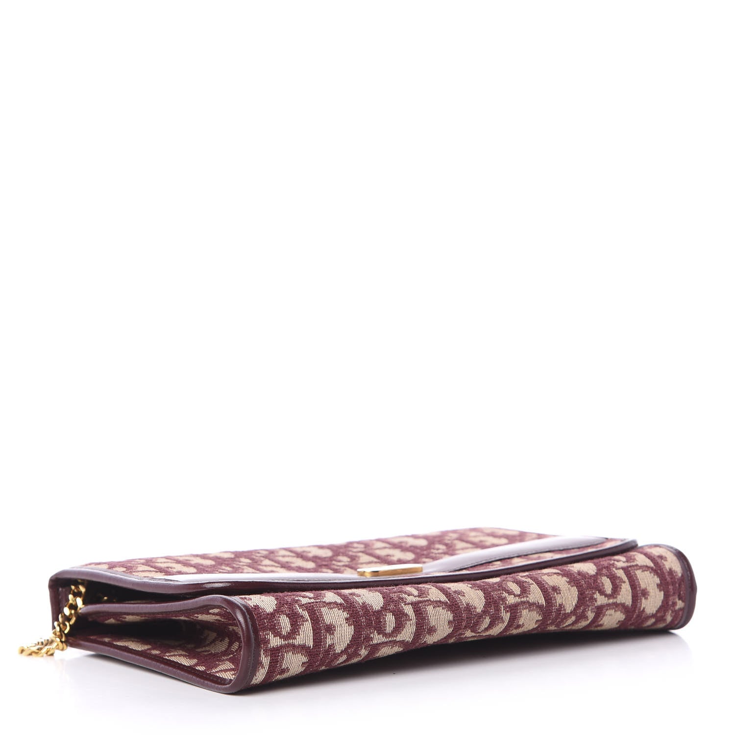 Christian Dior Monogram Chain Flap Burgundy 4 of 11