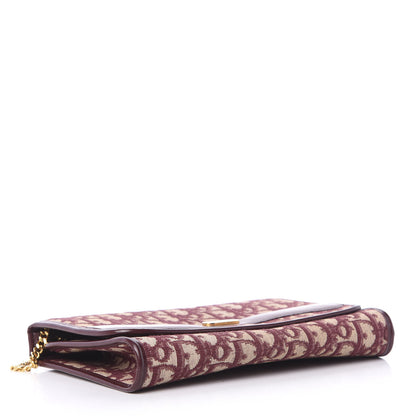 Christian Dior Monogram Chain Flap Burgundy 4 of 11