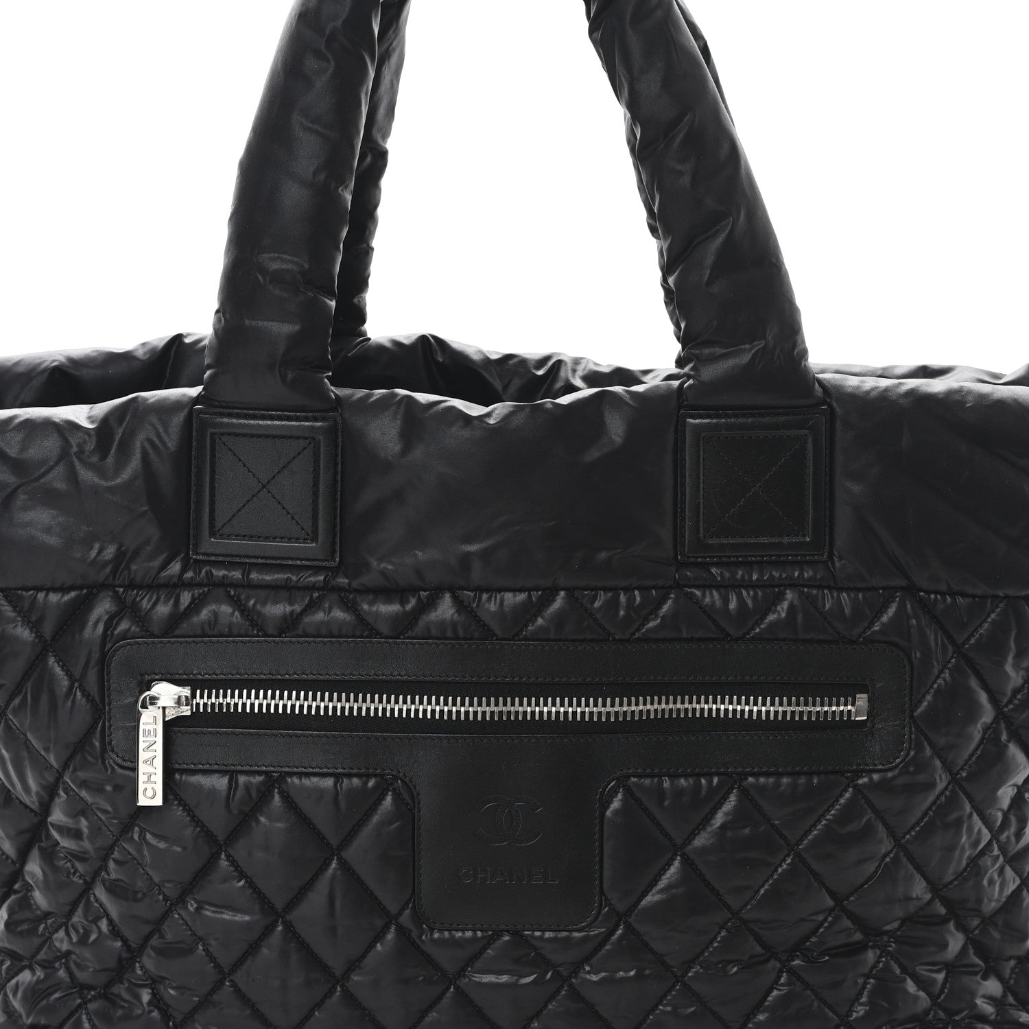 Chanel Nylon Quilted Large Coco Cocoon Tote Black 8 of 11