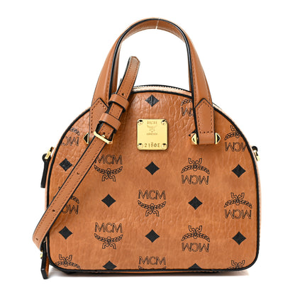MCM Visetos Essential Small Disco Tote Cognac 1 of 11