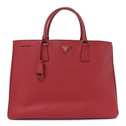 Prada Saffiano Lux Large Tote Fuoco 1 of 9