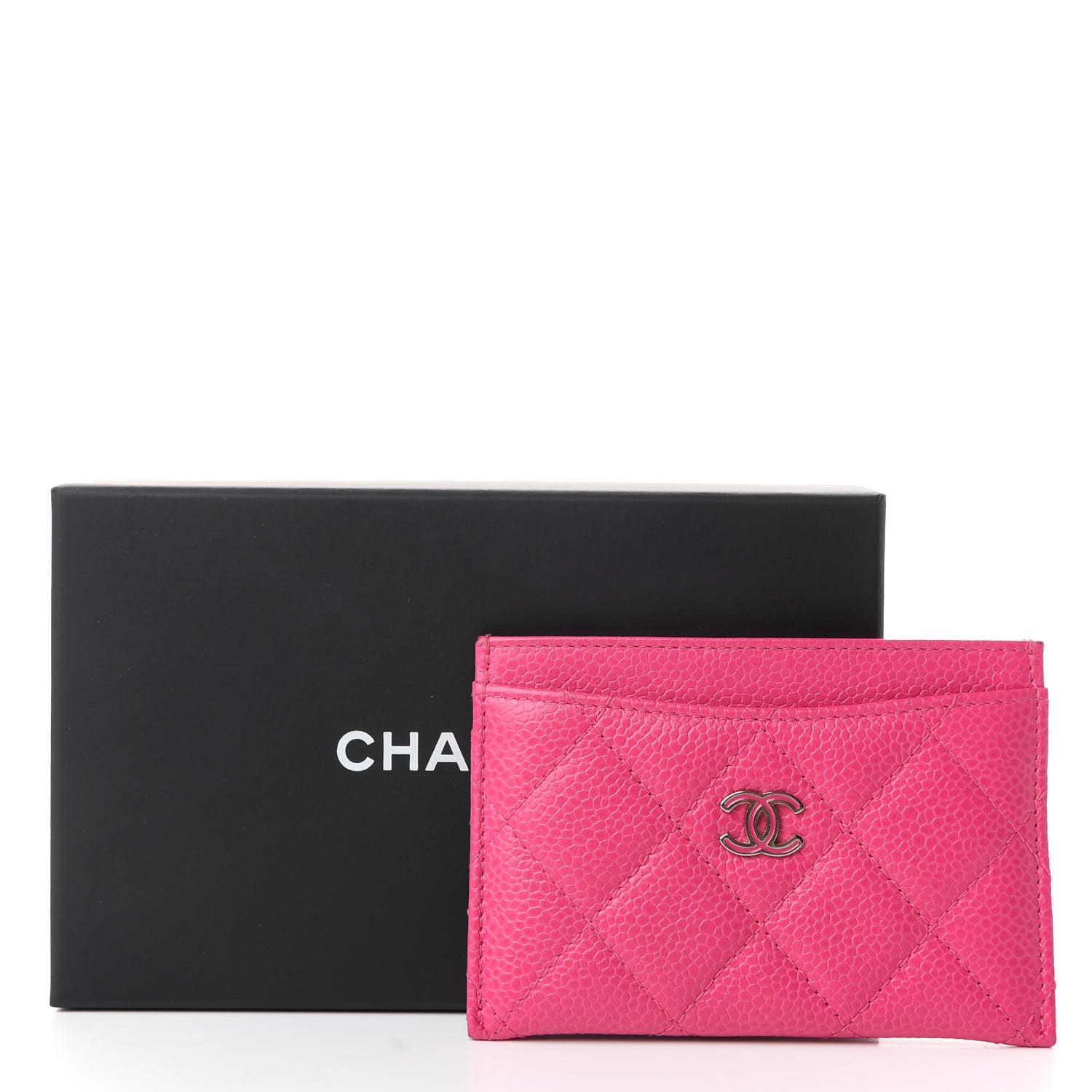 Chanel Caviar Quilted Card Holder Pink 9 of 9