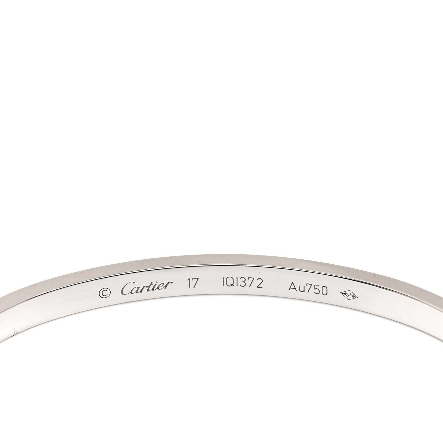Cartier 18K White Gold 10 Diamond Small LOVE Bracelet 17 4 of 6