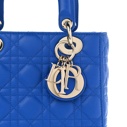Christian Dior Lambskin Cannage Small Lucky Badges My Lady Dior Blue 7 of 10